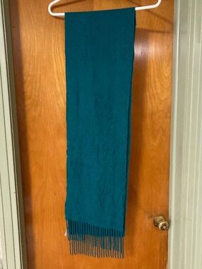 Nordstrom Turquoise (Blue Green) Cashmere Scarf with Tassels